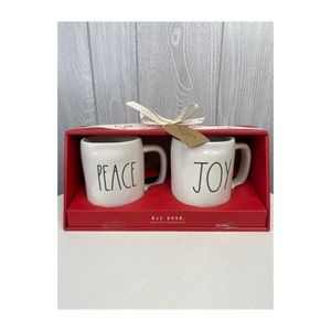 Rae Dunn Peace Joy Mug Set